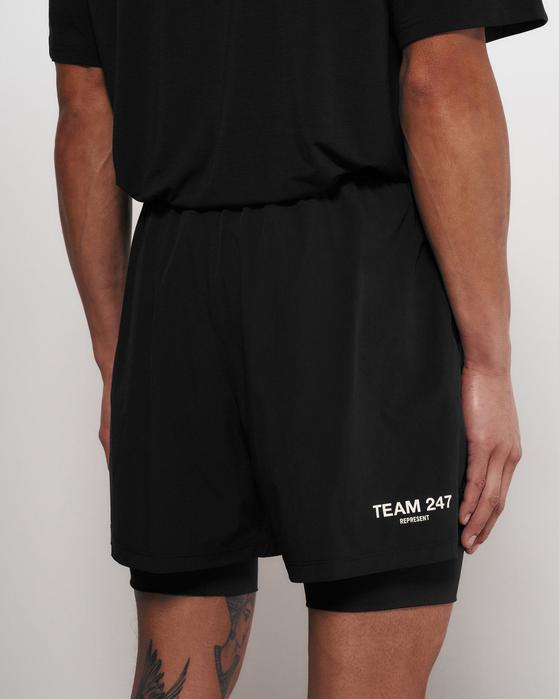 Team 247 2-In-1 Shorts - Negro