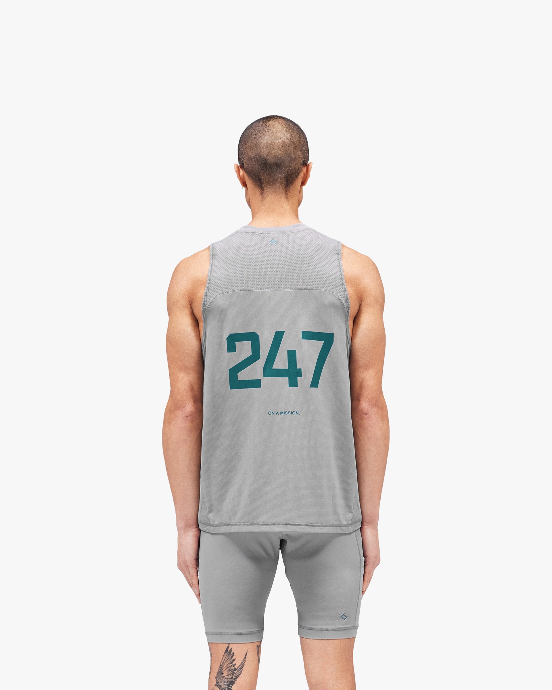 247 Numbers Vest - Graphite Grey