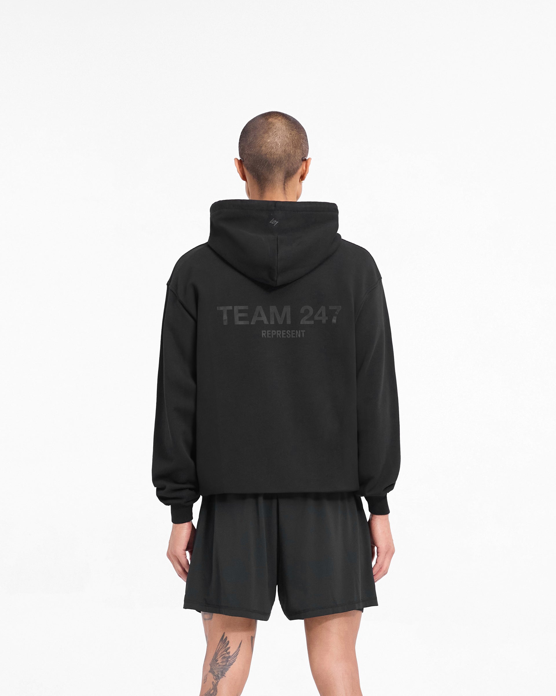 Team 247 Oversized Hoodie - Noir Mat.