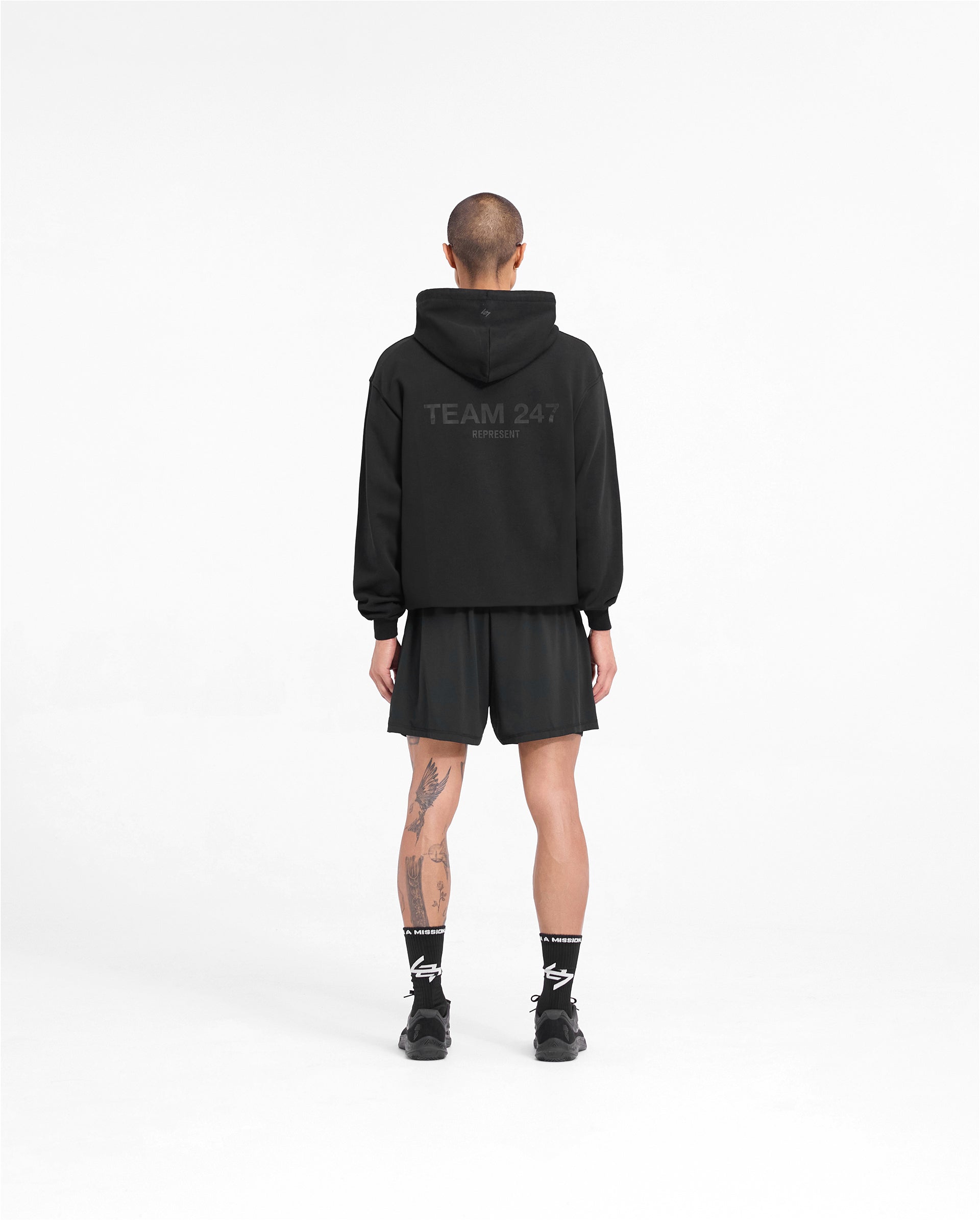 Team 247 Oversized Hoodie - Noir Mat.