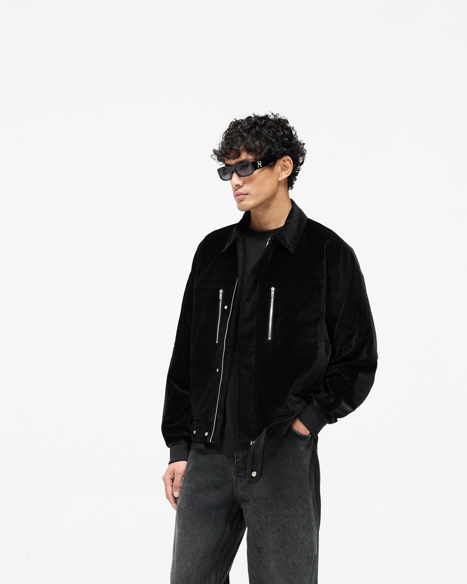 Bordeaux Brushed Jacket - Negro