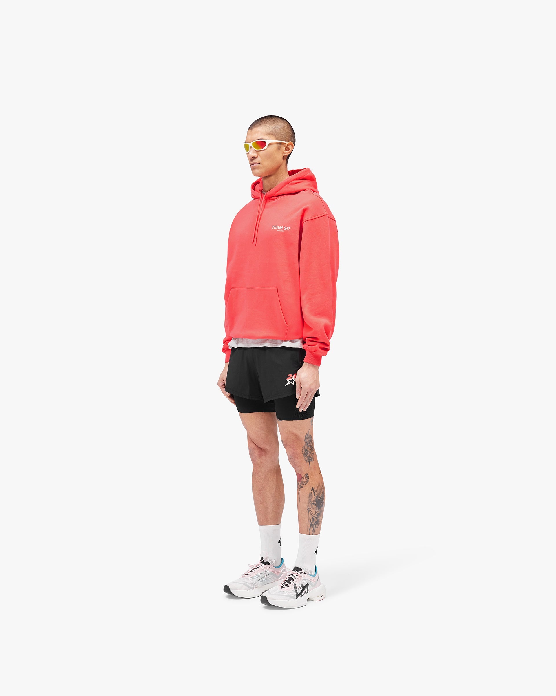 Team 247 Oversized Hoodie  - Racing Red