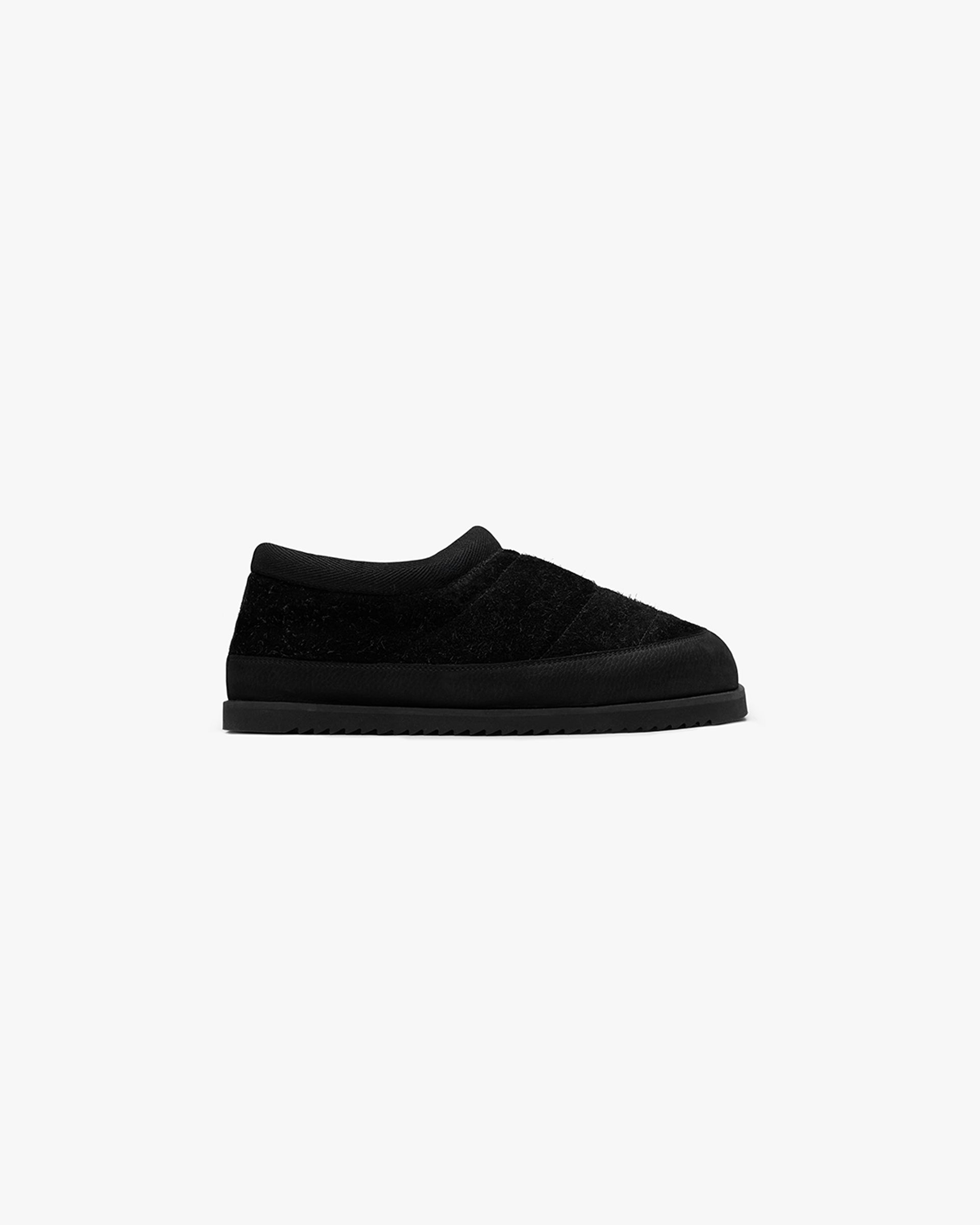 Winter Mule Hairy Suede - Black