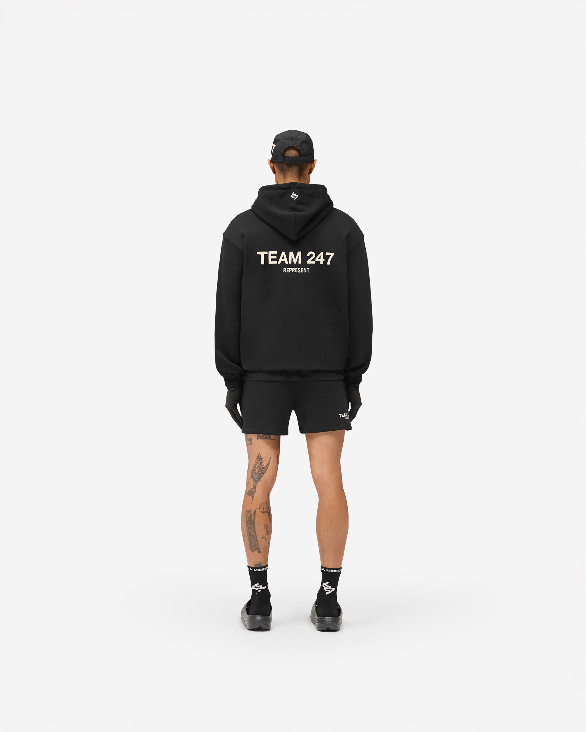 Team 247 Oversized Hoodie - Jet Black