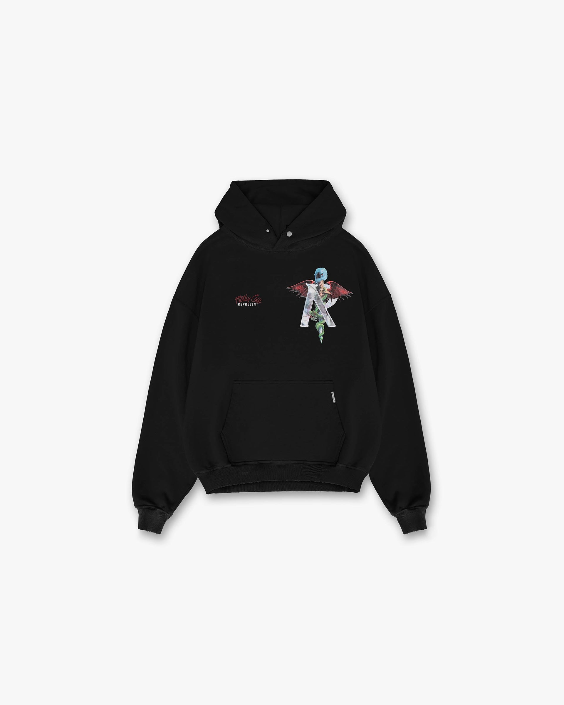 Represent x Mötley Crüe™️ Initial Hoodie | Off Black Hoodies SS23 Other | Represent Clo