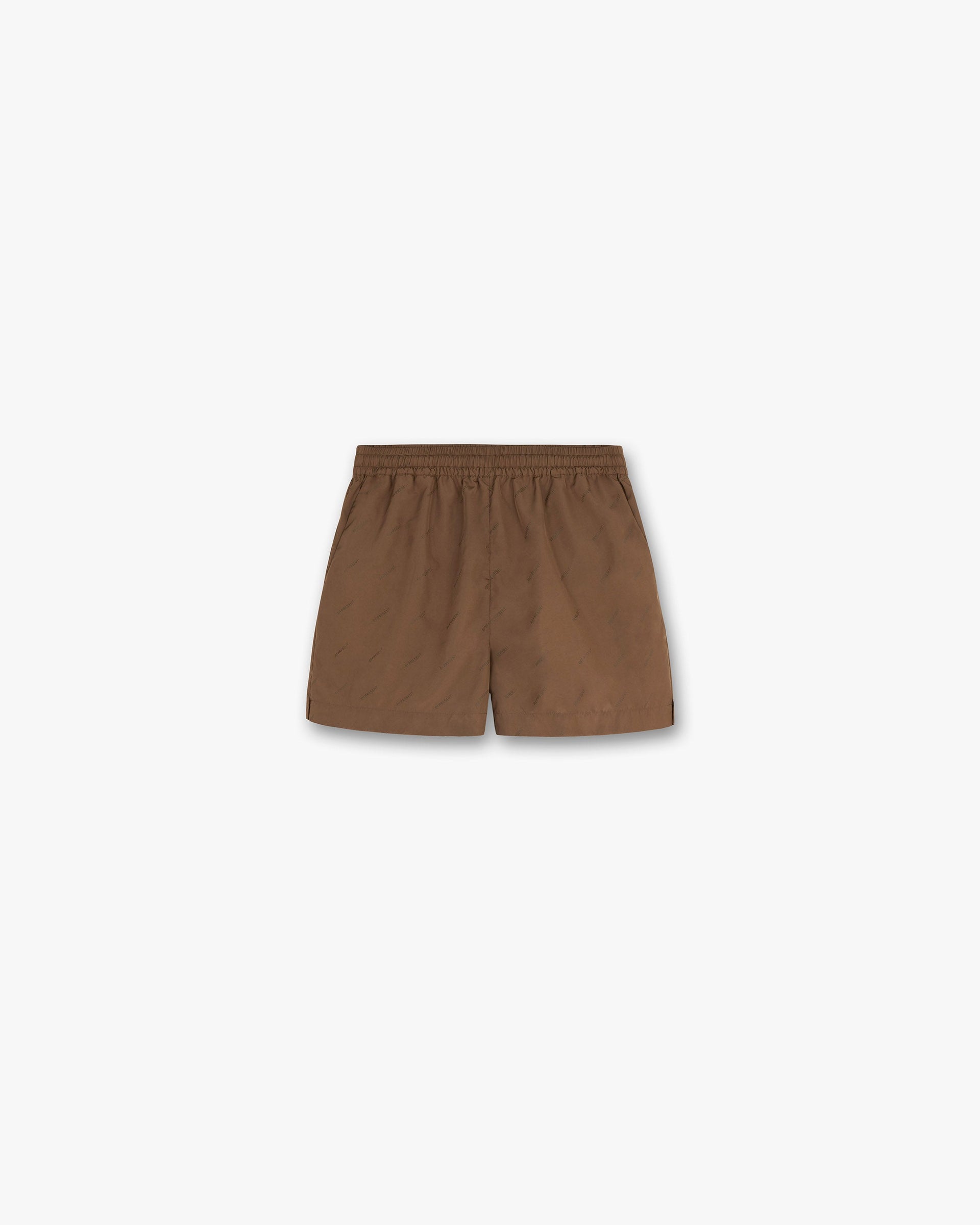 All Over Logo Swim Shorts | Brown Shorts SC22 | Represent Clo