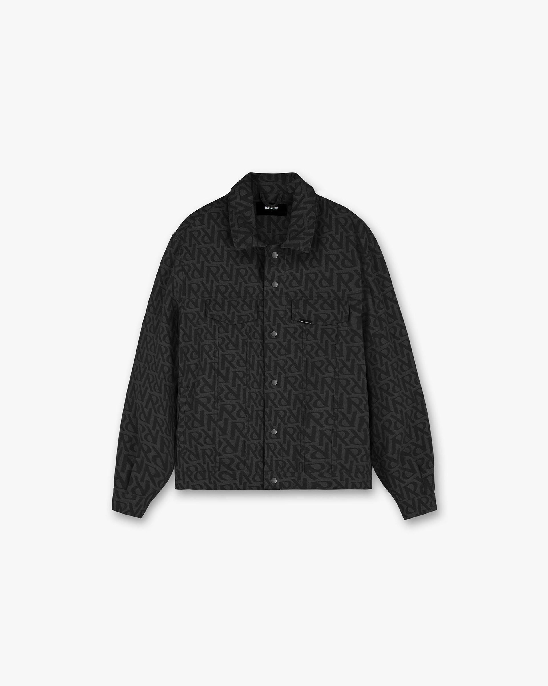 Initial Denim Jacket | Black Outerwear SS23 | Represent Clo