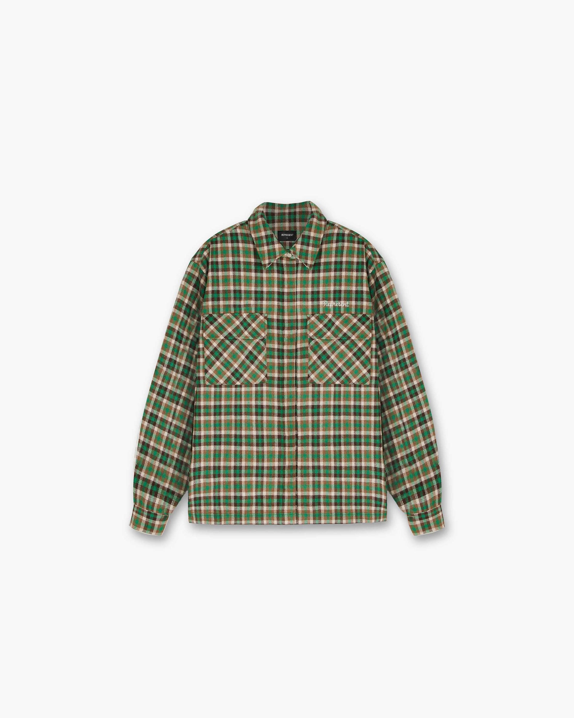 Long Sleeve Flannel Shirt | Racing Green Shirts SS23 | Represent Clo